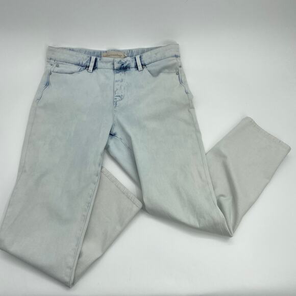 SOFT SURROUNDINGS Jeans Ultimate Denim Relaxed Straight Bleached Womens L - Picture 1 of 8